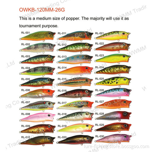 Fishing Lure Fishing Tackle, Plastic Lure--Popper (HRL014)